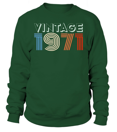 1971 Vintage born in Retro age Birthday gift idea Men's Sweatshirt