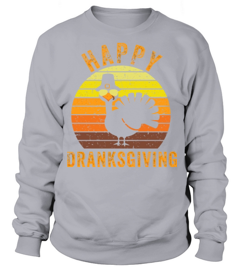 Vintage Happy Dranksgiving Drinksgiving Turkey Tha Men's Sweatshirt