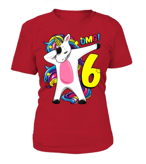 6 Years old Dabbing Unicorn gift girl 6th birthday Women's T-Shirt