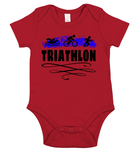 Triathlon Swim Bike Run Triathlete Sport Gift Short Sleeve Baby One-Piece