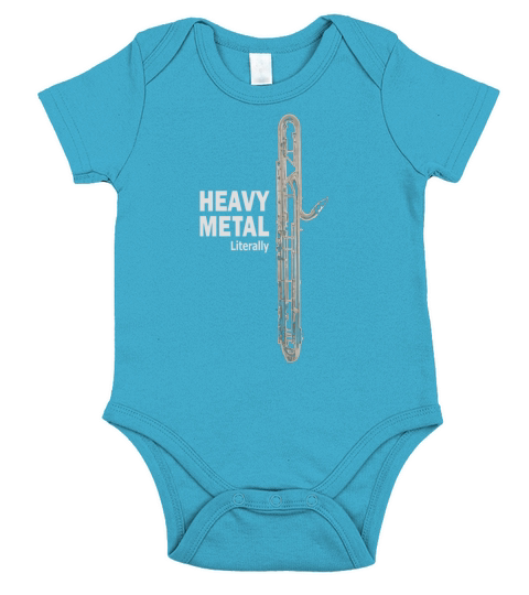 literally heavy metal contrabass clarinet Short Sleeve Baby One-Piece