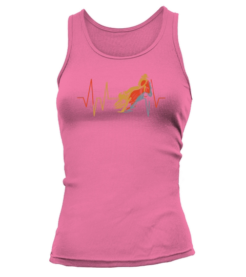 Barrel Racing Heartbeat Retro Vintage Heart Rate Women's Tank Top