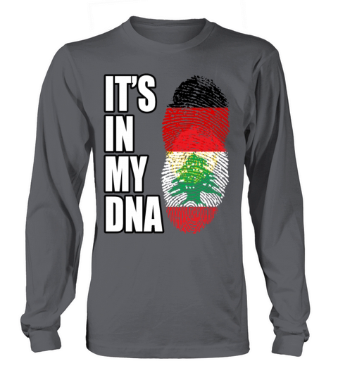 German And Lebanese Mix DNA Flag Heritage Men's Long Sleeve
