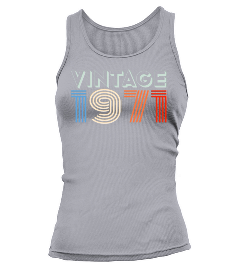 1971 Vintage born in Retro age Birthday gift idea Women's Tank Top
