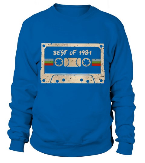 best of 1981 hipster vintage colors birthday Men's Sweatshirt