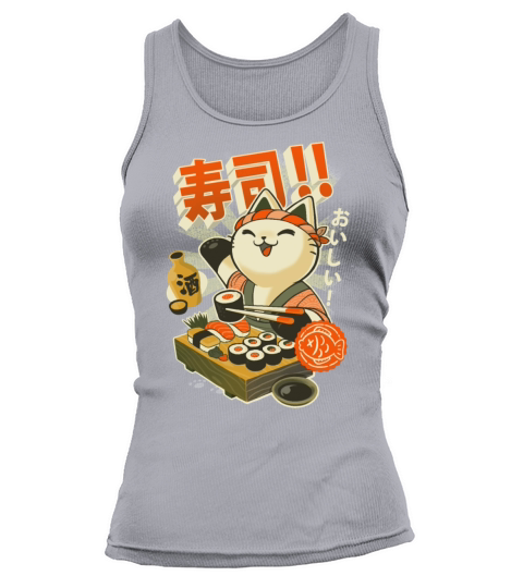 Su Chef Cat Funny Restaurant Kitty Japanese Food Tank top Woman
