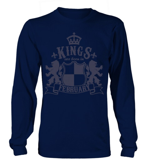 Kings are born in February Men's Long Sleeve