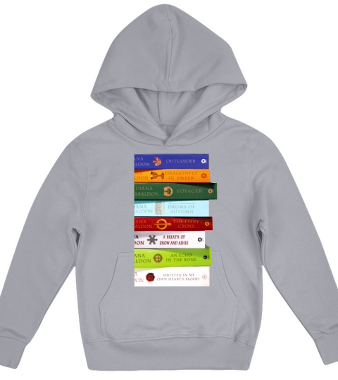 Stack Of Outlander Books Diana Gabaldon Kids Hoodie