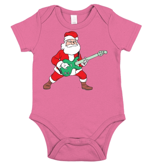 Rock and Roll Santa Short Sleeve Baby One-Piece