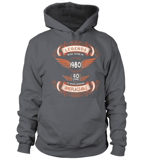 Born 1980 Vintage - 40th Birthday Present Women's Hoodie