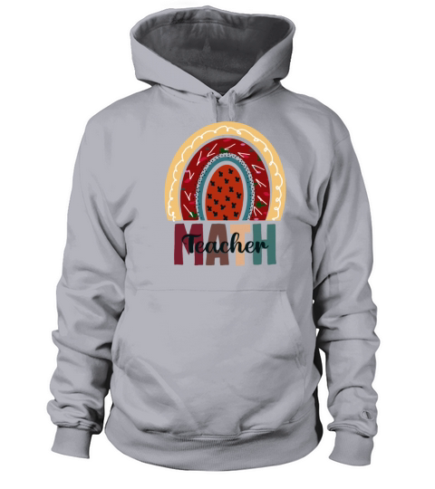 Cute Math Teacher Rainbow Back To School Supplies Women's Hoodie