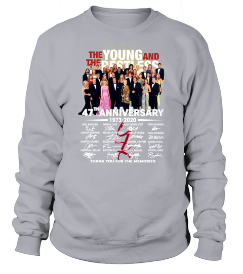 The Young and The Restless 47th Anniversary 1973 2020 Thank You For The Memories Signature Sweatshirt Unisex