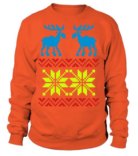 Moose Pattern Christmas Sweater Women's Sweatshirt