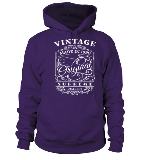 Vintage Made in 1990 Original Women's Hoodie