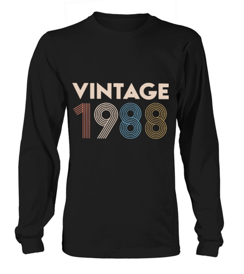vintage 1988 number 29th year gift men women birth Women's Long Sleeve