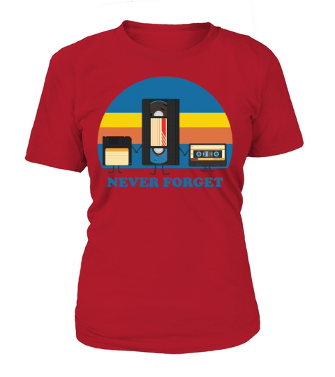 Never Forget Floppy Disk VHS and Cassette Tape Women's T-Shirt