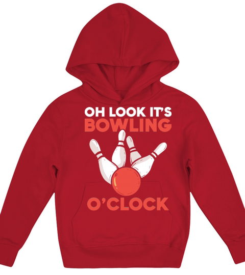 Oh Look Its Bowling OClock bowler bowling team Kids Hoodie