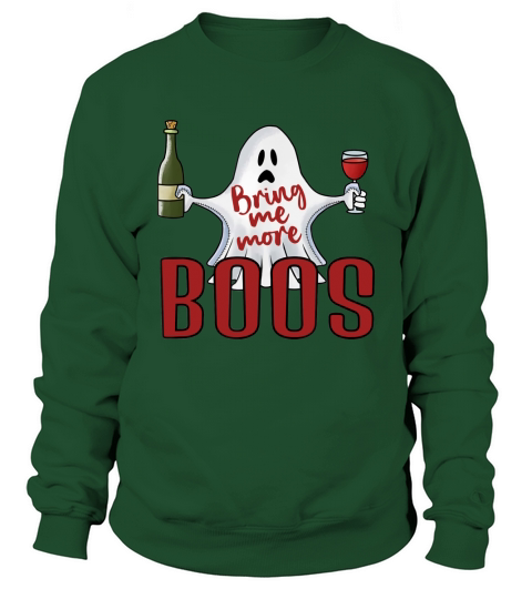 Hot Halloween Ghost Boos Booze Wine shirt Sweatshirt Unisex