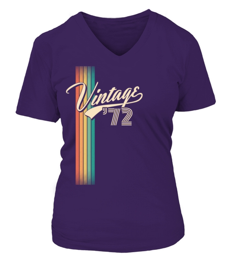 Vintage 1972 - 50 years old - 50th birthday gift V-neck T-Shirt Woman