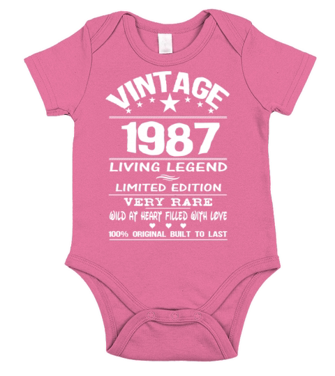 VINTAGE 1987 Short Sleeve Baby One-Piece