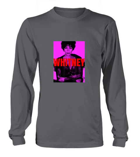 Whitney Houston Official Hot Pink Red Shirt Long sleeved Unisex