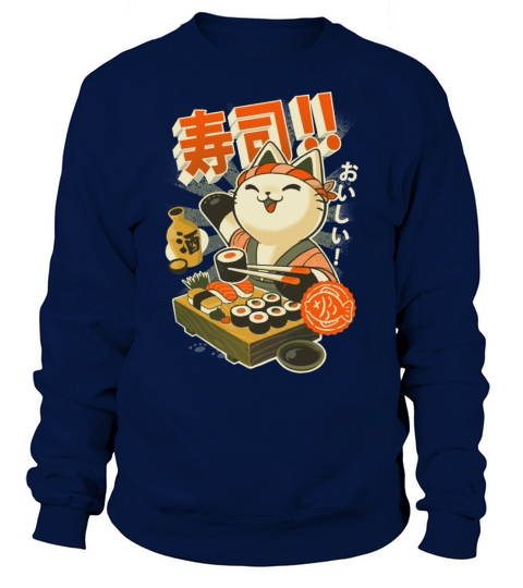 Su Chef Cat Funny Restaurant Kitty Japanese Food Sweatshirt Unisex