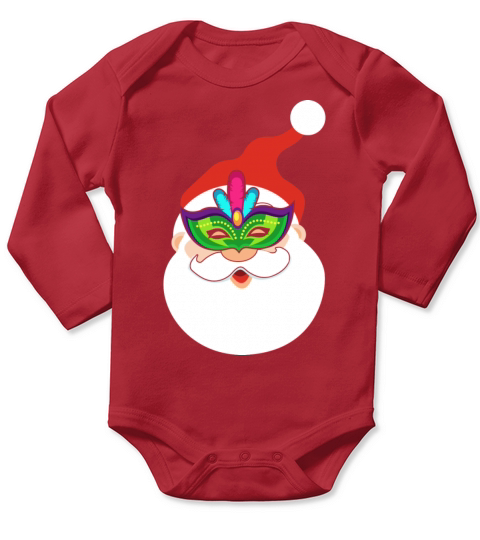 I love Santa Claus Gift carnival Mardi Gras Long Sleeve Baby One-Piece