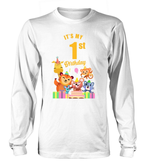 Childrens Zoo Party 1st Birthday Women's Long Sleeve