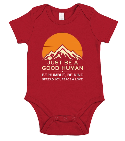 Just Be A Good Human Short Sleeve Baby One-Piece