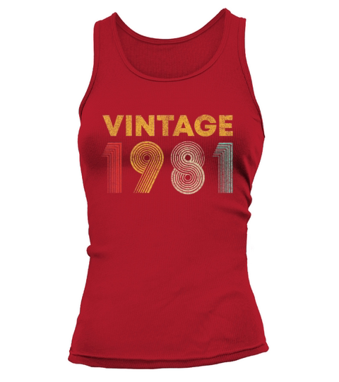 38th Birthday Gift Idea Vintage 1981 T Shirt Men W Women's Tank Top