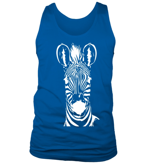 Zebra face black and white striped Men's Tank Top