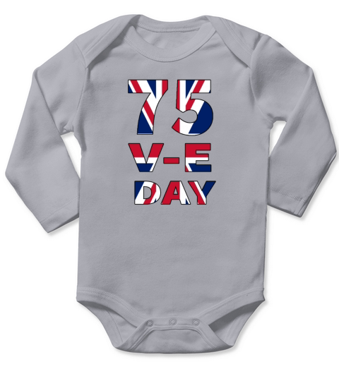 Victory in Europe Day Long Sleeve Baby One-Piece