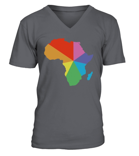 Africa Rainbow Pride Burst V-Neck T-shirt