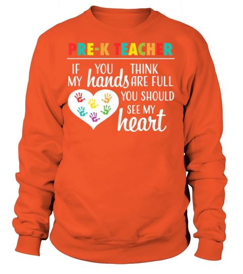 Pre K Teacher Cute Heart Appreciation Gift Shir Women's Sweatshirt