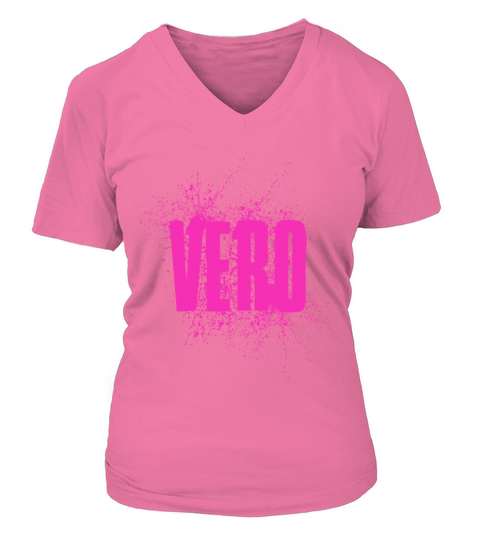 Vero Name Pink Women's V-Neck T-shirt
