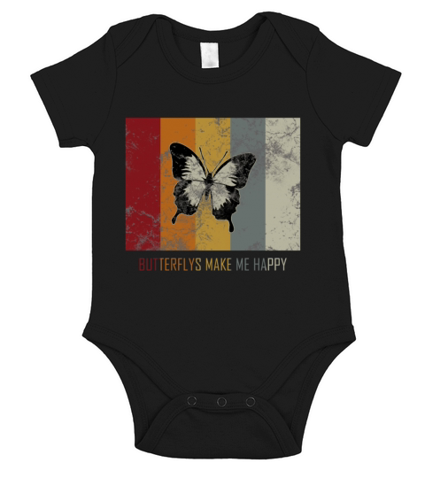 Butterfly Short Sleeve Baby One-Piece