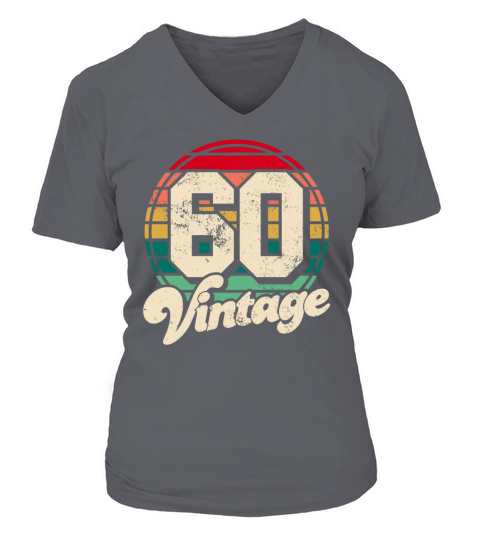Vintage 1960 birthday gifts Born 60 Bday Gift V-neck T-Shirt Woman