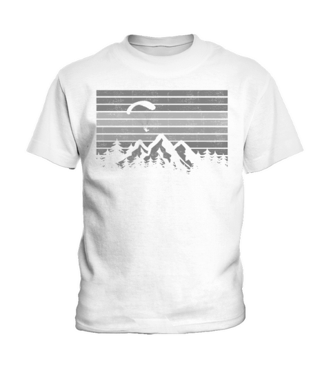 Retro Paragliding over the mountains Kids T-Shirt