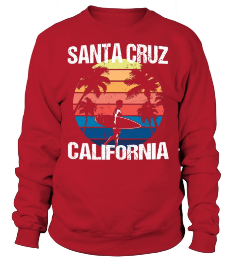 Santa Cruz California Surfing Beach Gift Idea Men's Sweatshirt