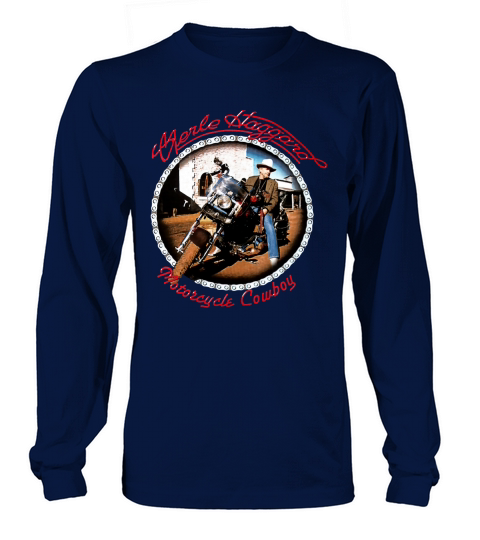 Merle Haggard - Motorcycle Cowboy Long sleeved Unisex
