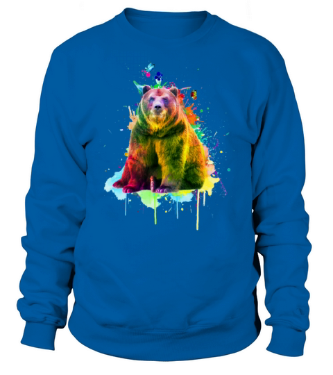 Funny Bear Brown Bear Watercolour Gift Women's Sweatshirt