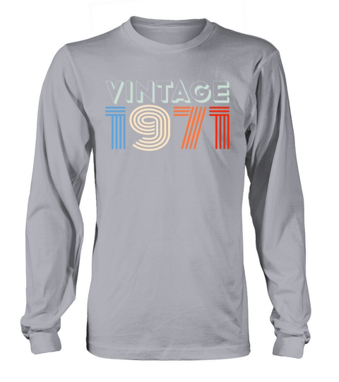 1971 Vintage born in Retro age Birthday gift idea Men's Long Sleeve