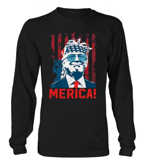Trumpf 2020 Hemden Merica glückliches amerikanisches Unabhängigkeitstag-Hemd Long sleeved Unisex
