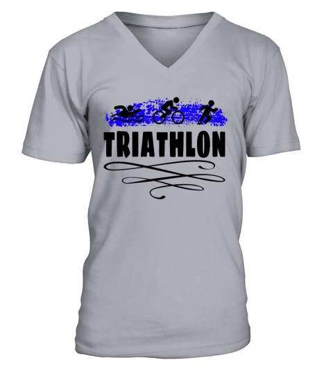 Triathlon Swim Bike Run Triathlete Sport Gift Men's V-Neck T-shirt