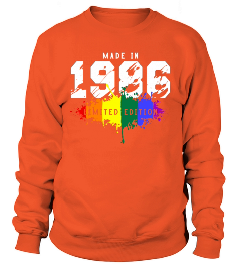 1986 Birthday Gay LGBT Men's Sweatshirt