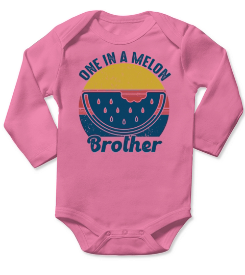 Family summer Watermelon Vintage One In A Melon Long Sleeve Baby One-Piece