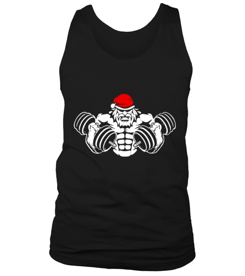 Merry Christmas Buff Santa Muscle Man Santa Claus Men's Tank Top