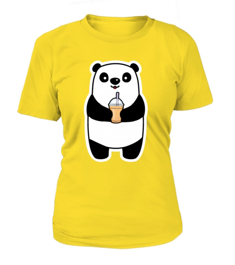 Panda Drinking Bubble Tea Women's T-Shirt