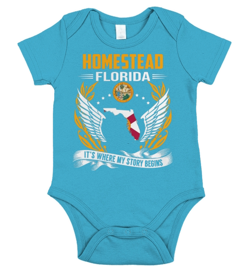 Homestead, Florida - Its Where My Story Begins Short Sleeve Baby One-Piece