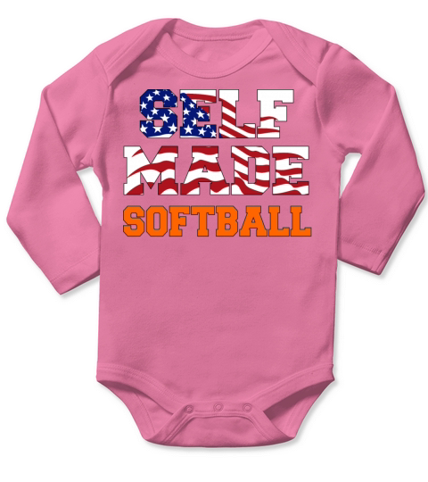 Stars and Stripes Self Made Long Sleeve Baby One-Piece